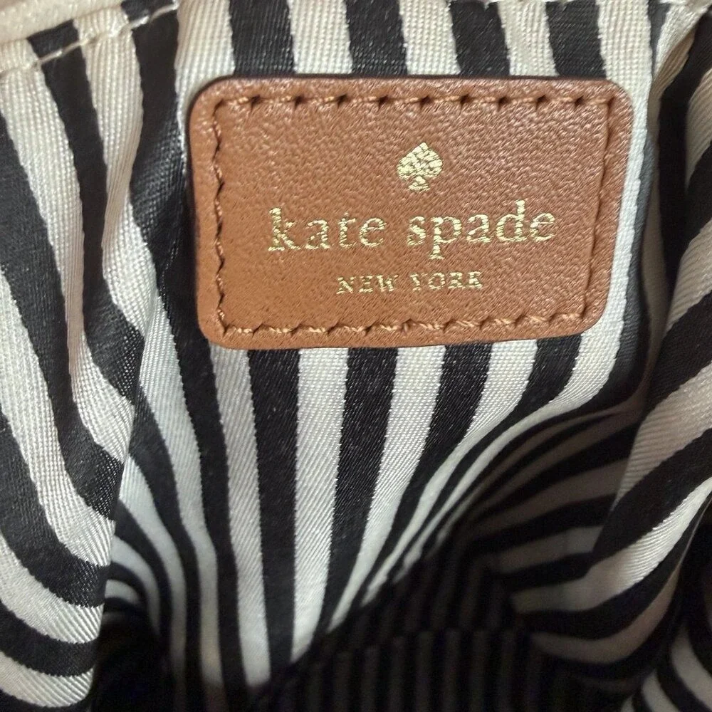 Kate Spade Cobble Hill Little Minka WKRU1251 Saddle Brown Leather Satchel Crossb